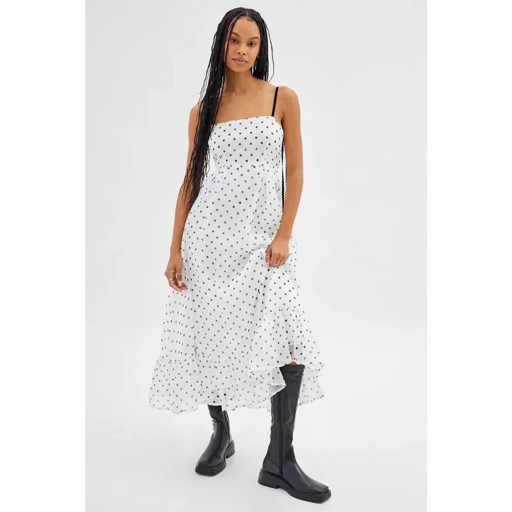 Sister Jane AnnexโOrganza Polka Dot Midi Dress M